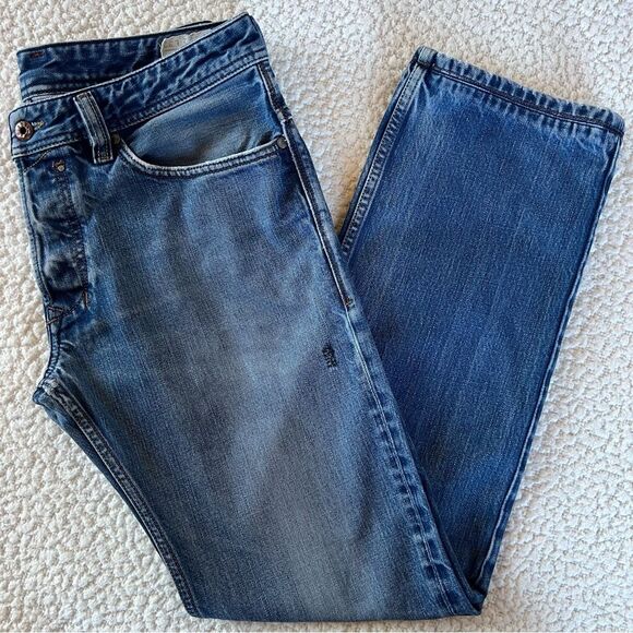 Diesel Y2K Safado Regular Slim Straight Leg Button Fly Men's Blue Jeans 32x32 - Picture 12 of 15